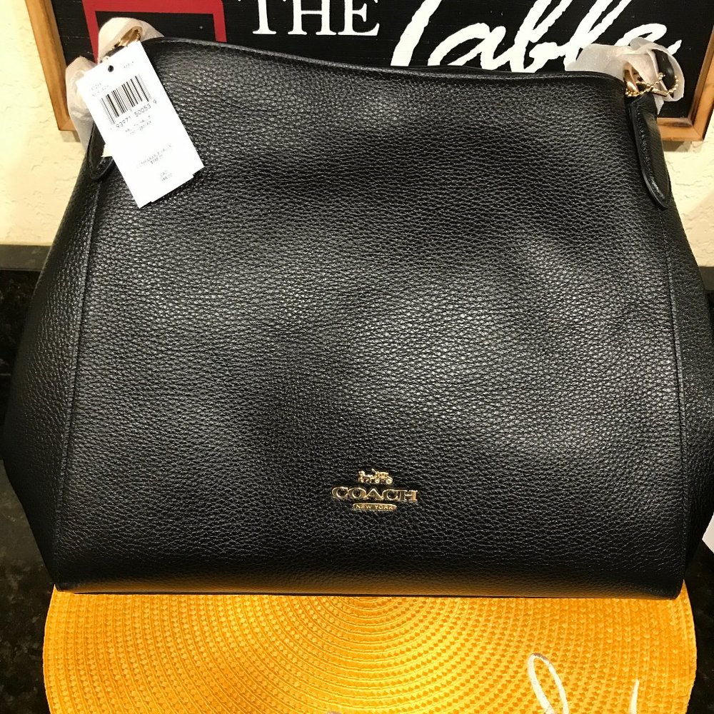 Coach Pebble leather Hallie Shoulder Bag